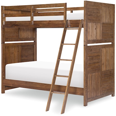 Rustic Casual Twin Over Twin Bunk Bed