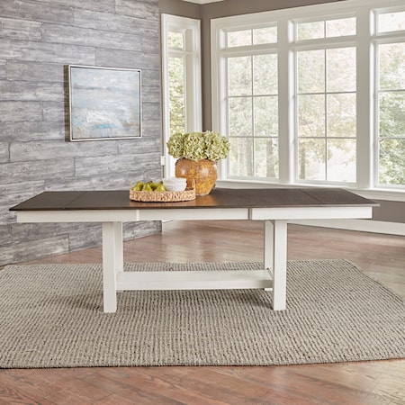 6-Piece Trestle Table Dining Set