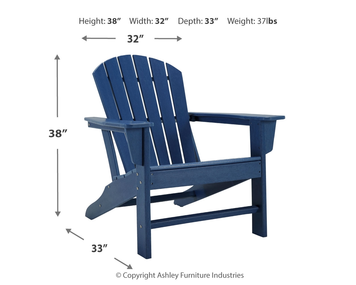 Signature Design by Ashley Sundown Treasure Adirondack Chair