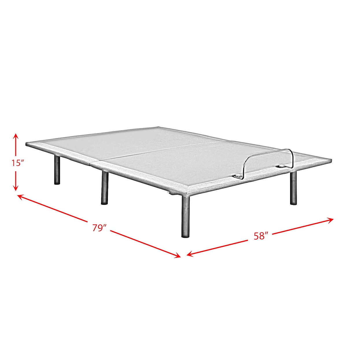 Elements International Naomi Adjustable Base Queen Bed