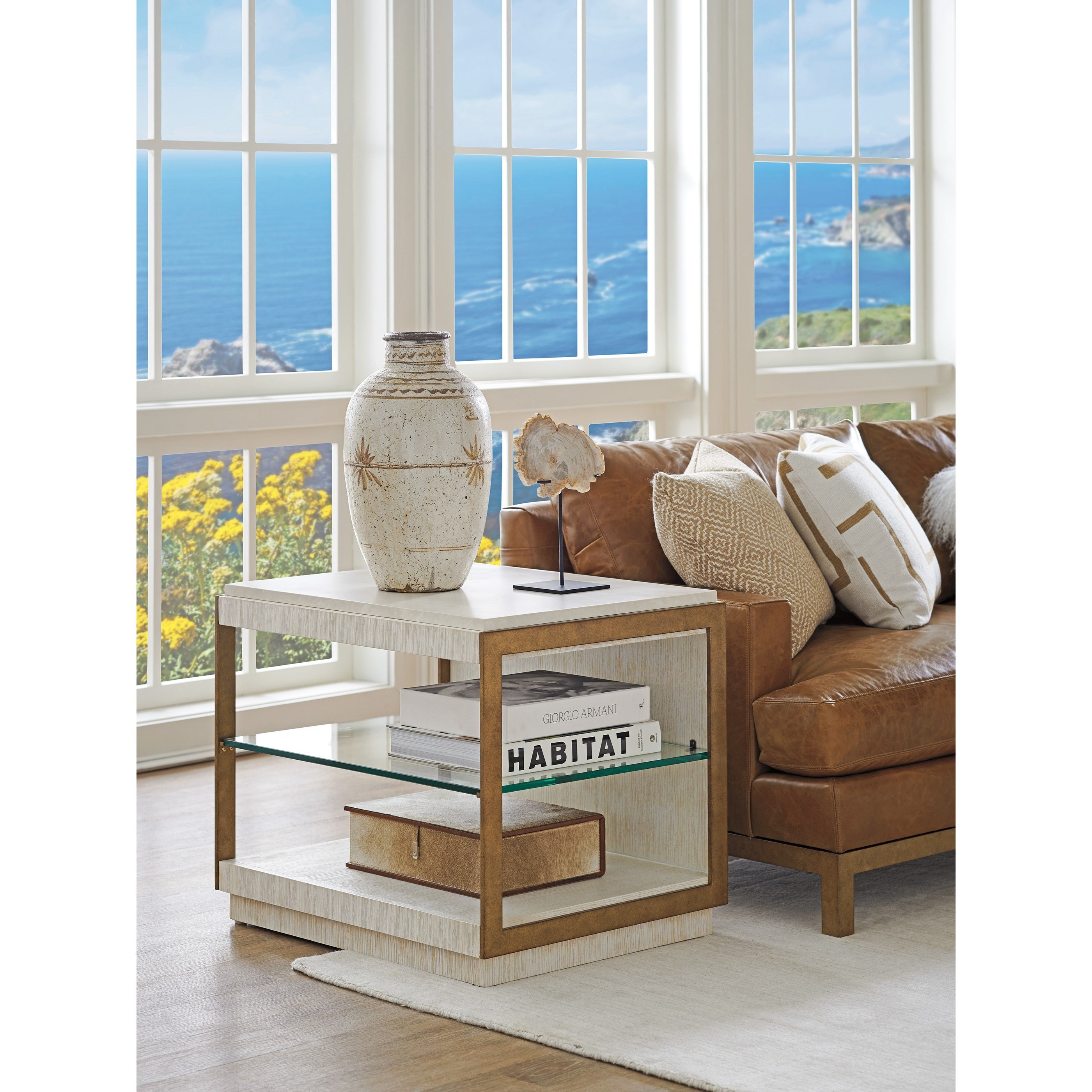 Barclay Butera Carmel Point Lobos Rectangular End Table