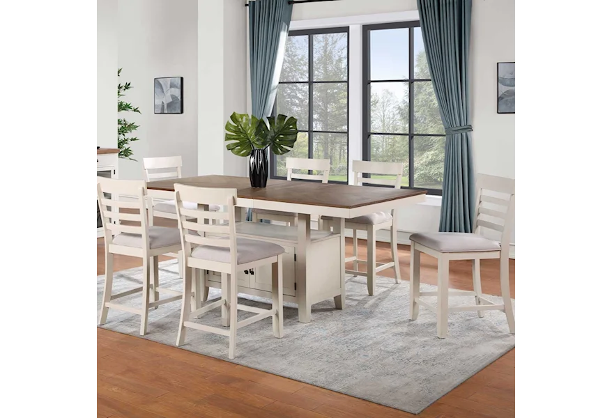 Hyland 7-Piece Dining Set by Steve Silver at Galleria Furniture, Inc.