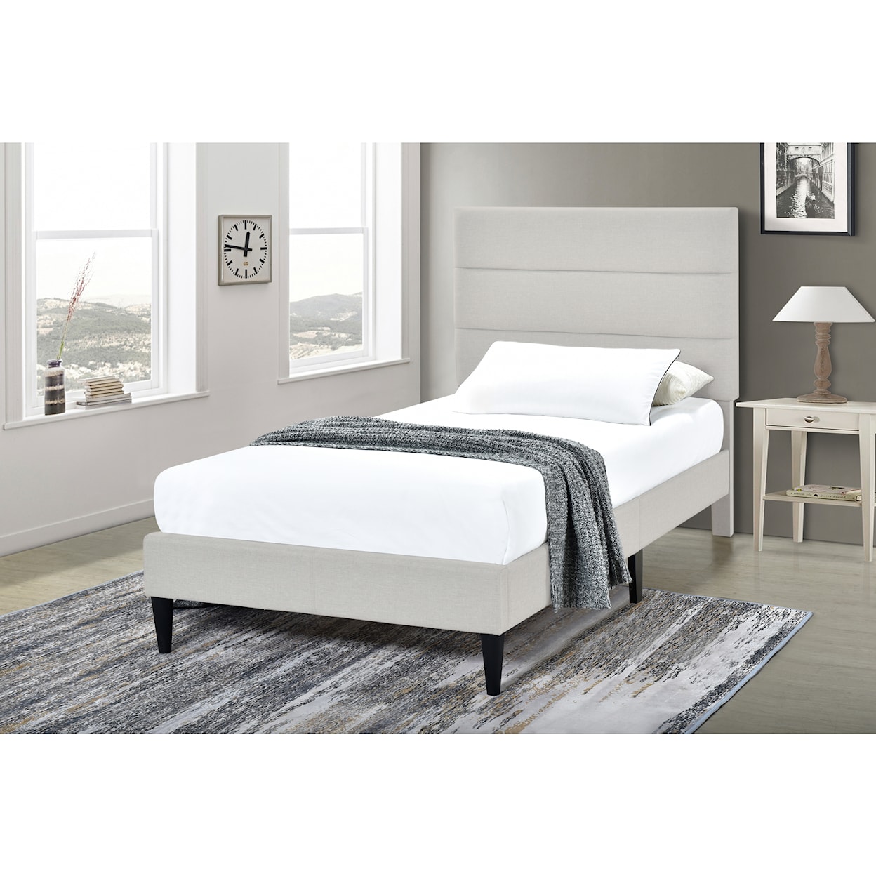 Accentrics Home Fashion Beds Twin Upholstered Bed