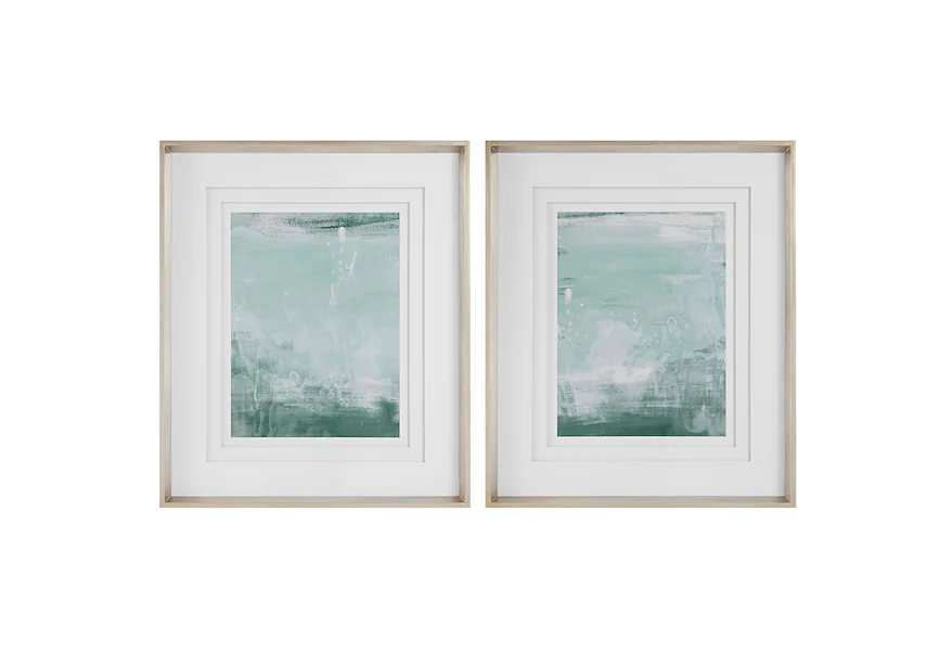 Coastal Coastal Patina Modern Framed Prints, S/2 by Uttermost at Esprit Decor Home Furnishings