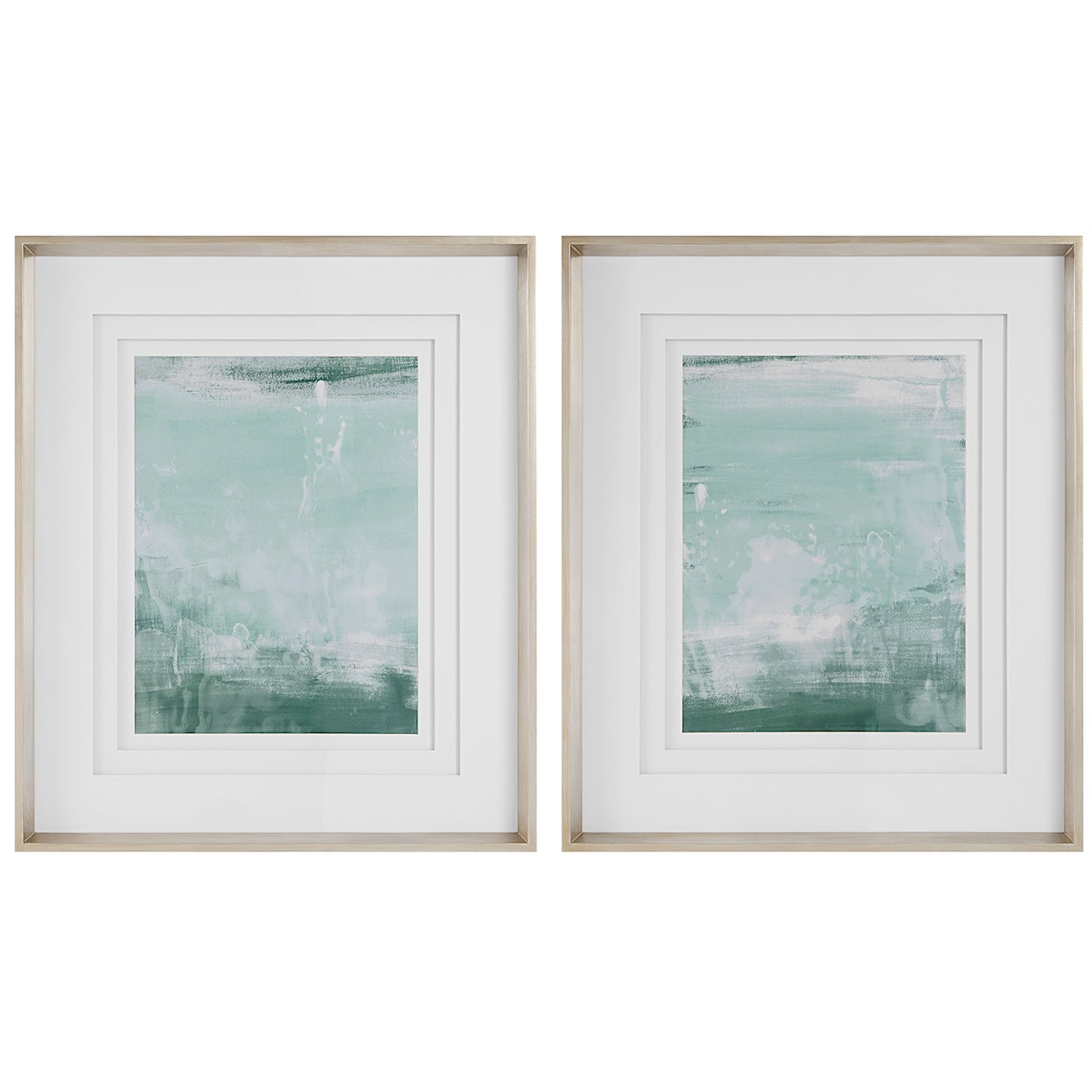 Uttermost Coastal Coastal Patina Modern Framed Prints S/2