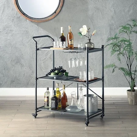 Folding Serving Cart