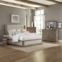 Transitional Queen Four-Piece Bedroom Set