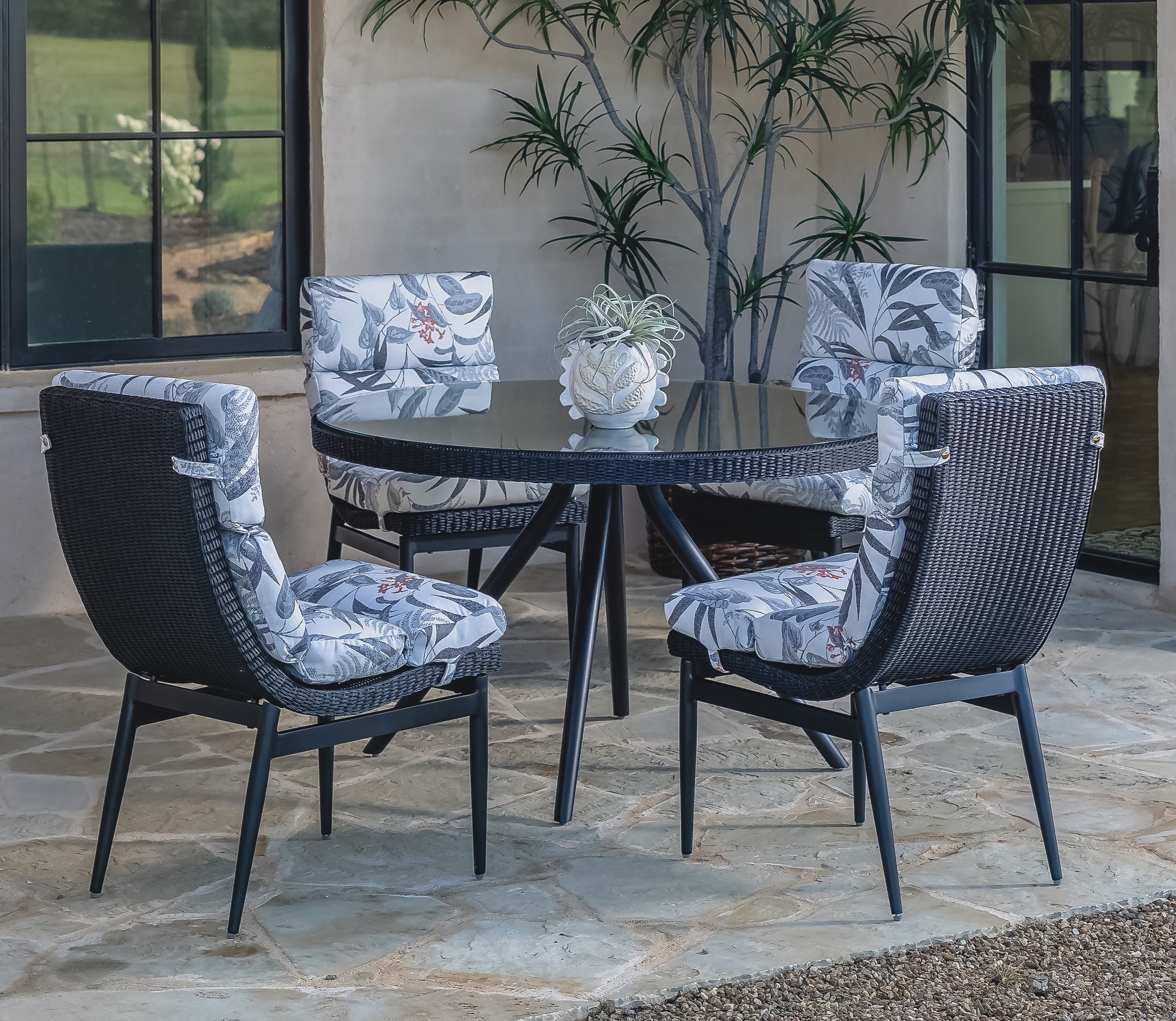 Casual 5-pc. Coastal Wicker-Seat Dining Set