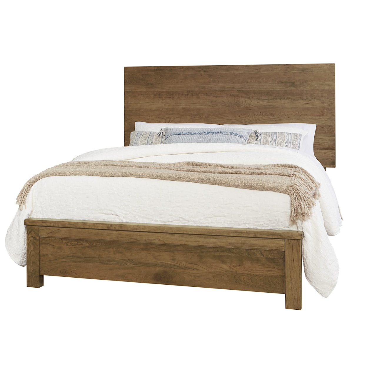 Virginia House Crafted Cherry - Medium QUEEN PLANK BED