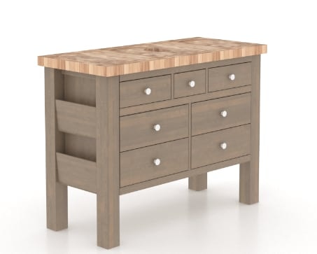 Transitional Customizable Kitchen Island