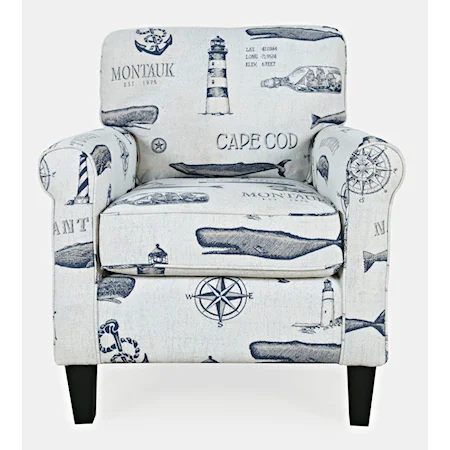 Seafarer Casual Upholstered Accent Chair - Natural
