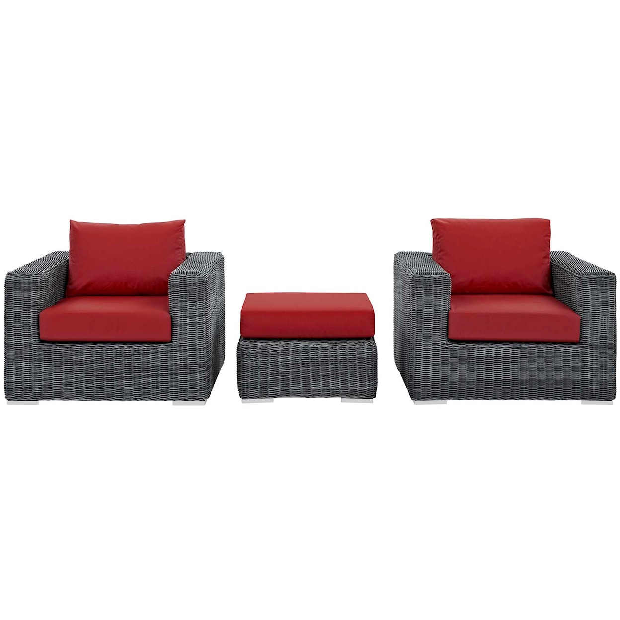 Modway Summon Outdoor 3 Piece Sectional Set