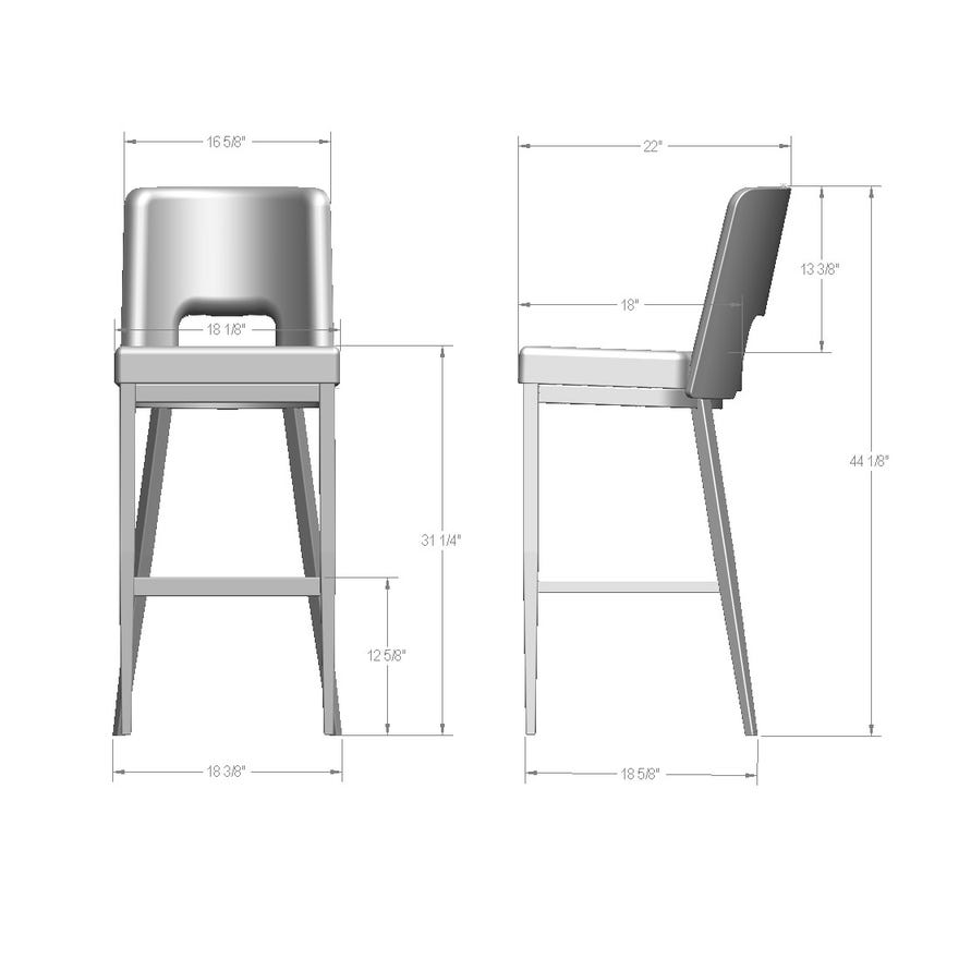 Upholstered Bar Height Stool