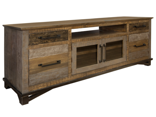 Rustic 4-Door 76" TV Stand