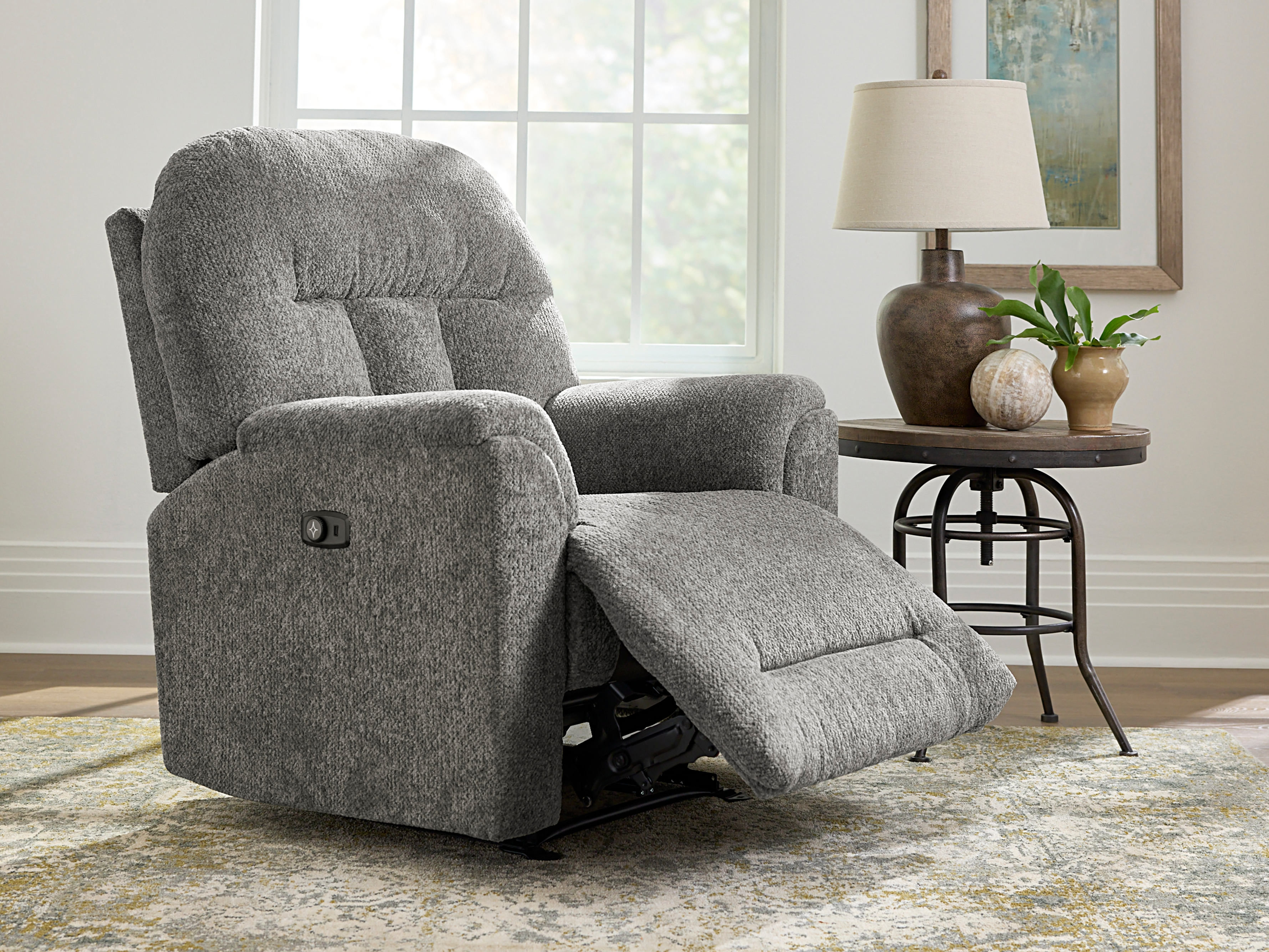 Best Home Furnishings Suitably Power Space Saver Recliner