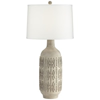 Starbird Table Lamp with Carved Pattern