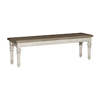Farmhouse Dining Bench with Turned Legs