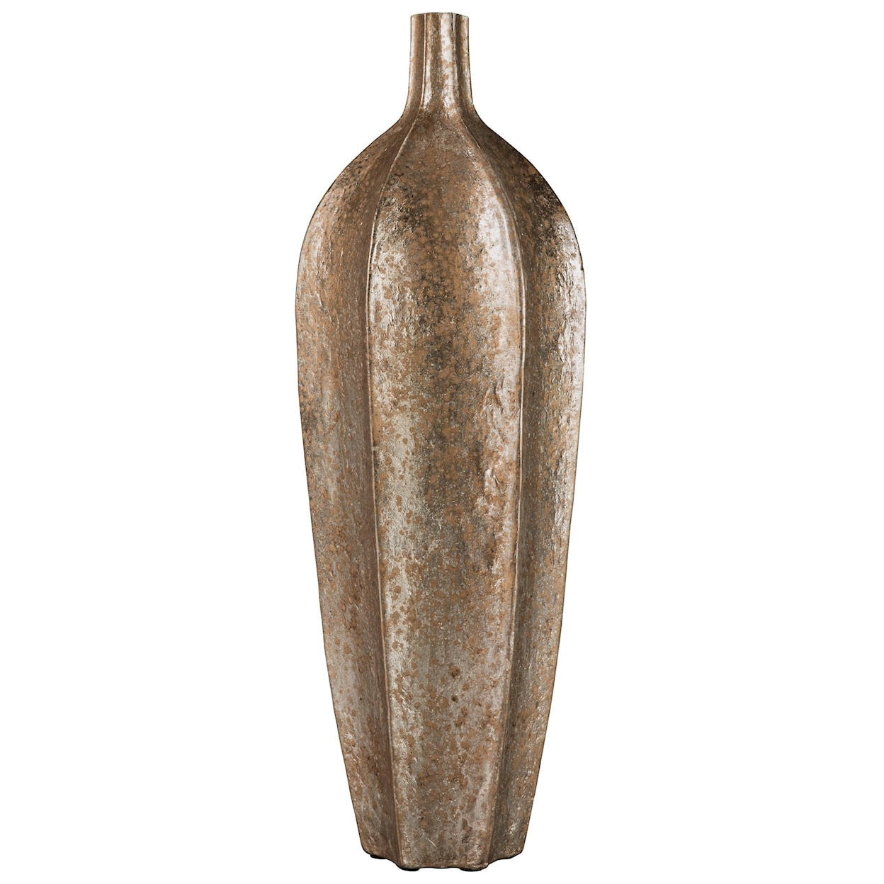 Ashley Furniture Signature Design Accents Derion Antique Gold Finish Vase