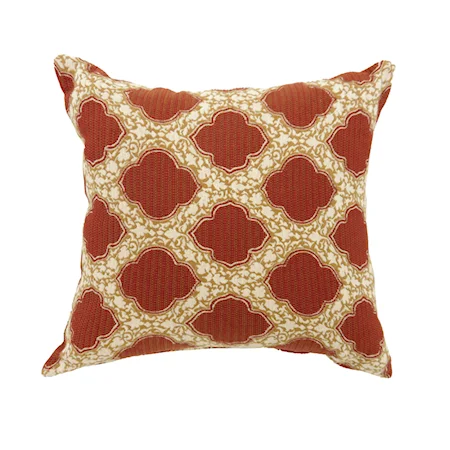 Contemporary Red Throw Pillow