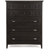 Traditional 5-Drawer Chest with Felt-Lined Top Drawer