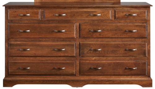 Customizable Solid Wood 9-Drawer Double Dresser