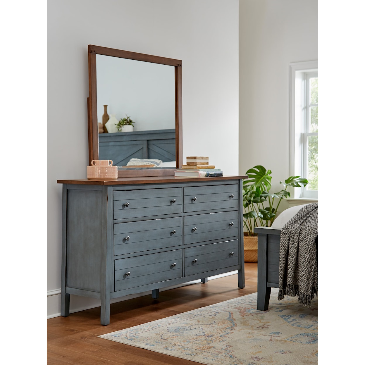 Aspenhome Pinebrook Dresser and Mirror Set