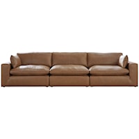 Leather Match 3-Piece Sectional Sofa
