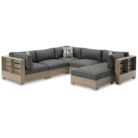 Casual 6-Piece Outdoor Sectional Sofa