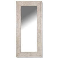 Contemporary Floor Mirror with Weathered Frame