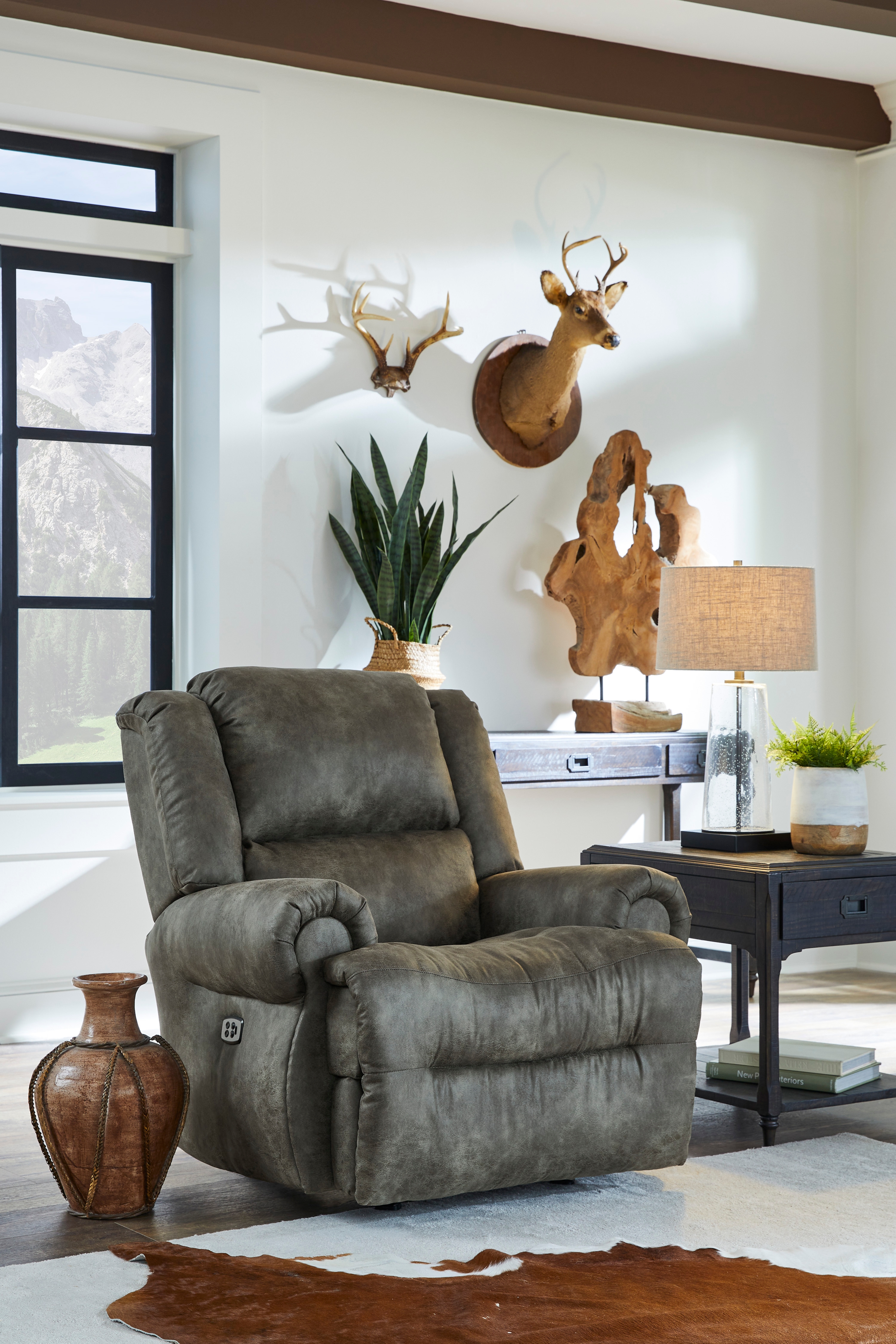 Best Home Furnishings Field & Stream Wall-Safe Power Recliner