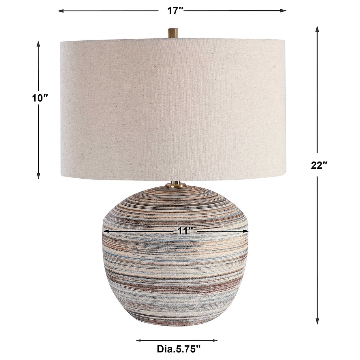 Uttermost Accent Lamps Prospect Striped Accent Lamp