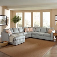 Transitional Four-Piece Sectional with Chaise