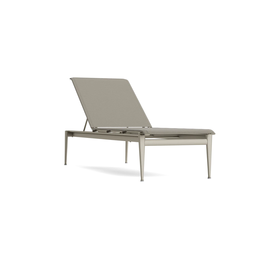 Stacking Adj. Armless Sling Chaise Lounge