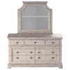 American Woodcrafters Providence Dresser and Mirror Set