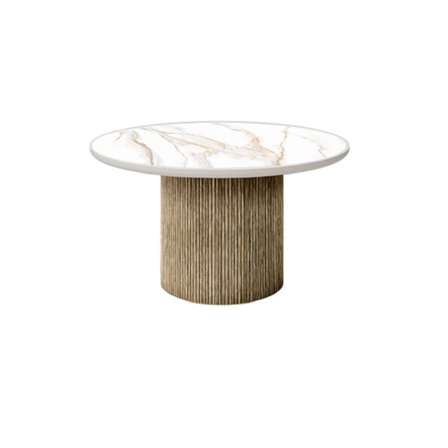 Hampton 54" Round Sintered Stone-Top Dining Table