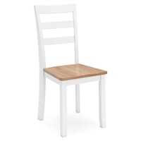 Casual Dining Room Side Chair with Ladder Back