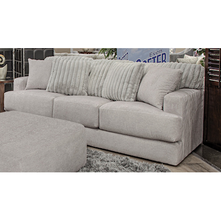 Casual Sofa with Channel Tufting