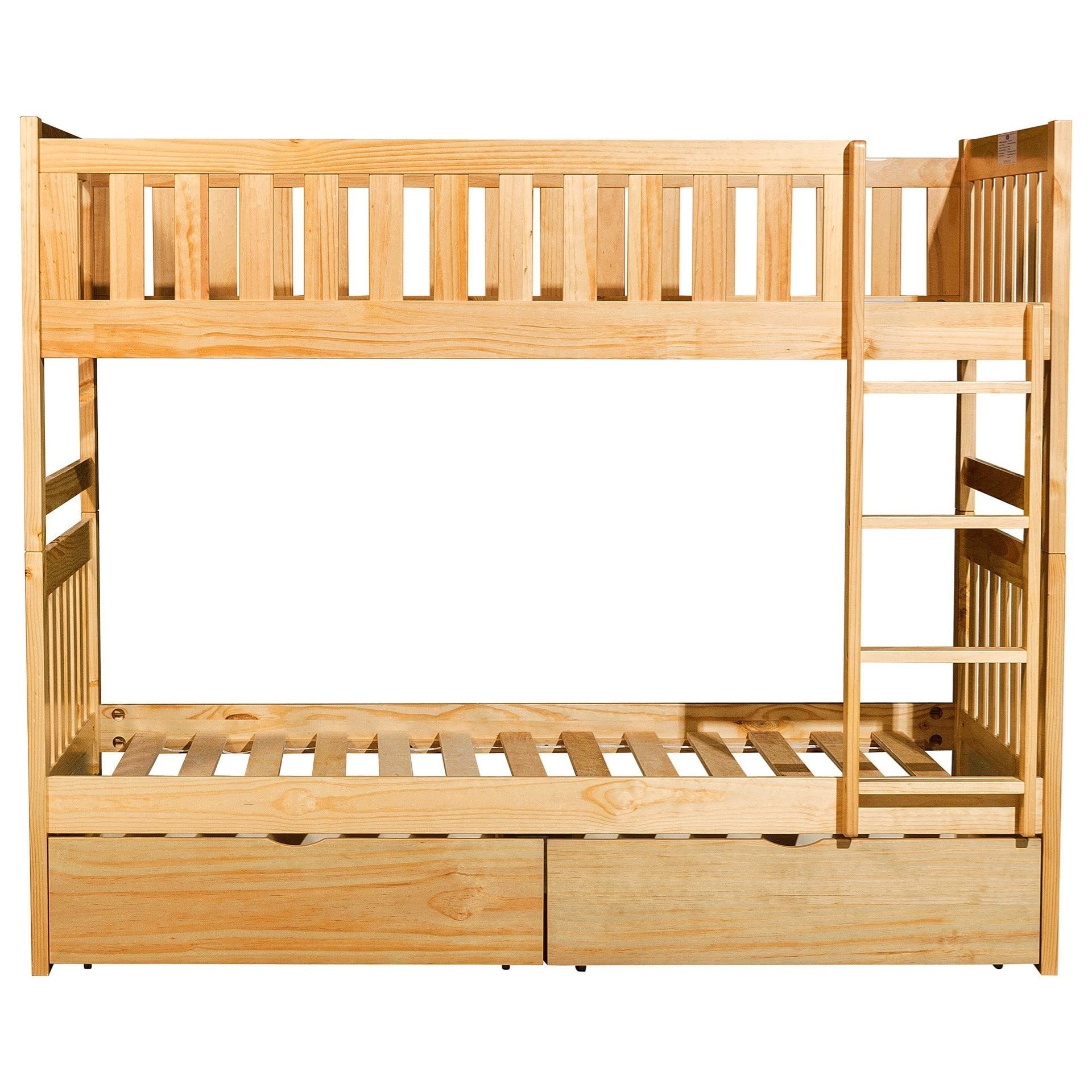 Twin/Twin Bunk Bed with Storage Boxes
