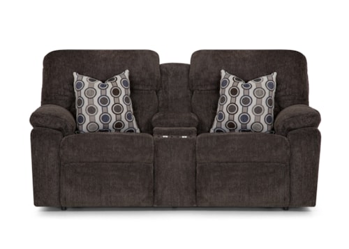 Casual Dual Power Reclining Console Loveseat with Center Console