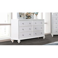 Contemporary 6-Drawer Dresser with LED Lighting