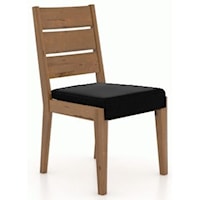 Customizable Side Chair with Ladder Back & Upholstered Seat