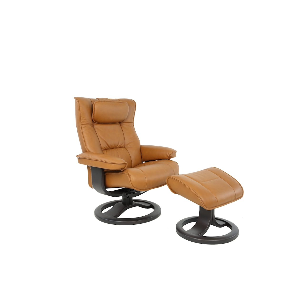 Fjords by Hjellegjerde Classic Comfort Collection Regent R Small Manual Recliner W/ Footstool