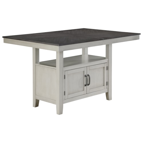 Farmhouse Counter-Height Dining Table with 20-Inch Leaf