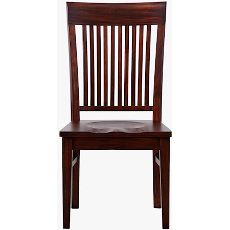 Transitional Slat Back Side Chair