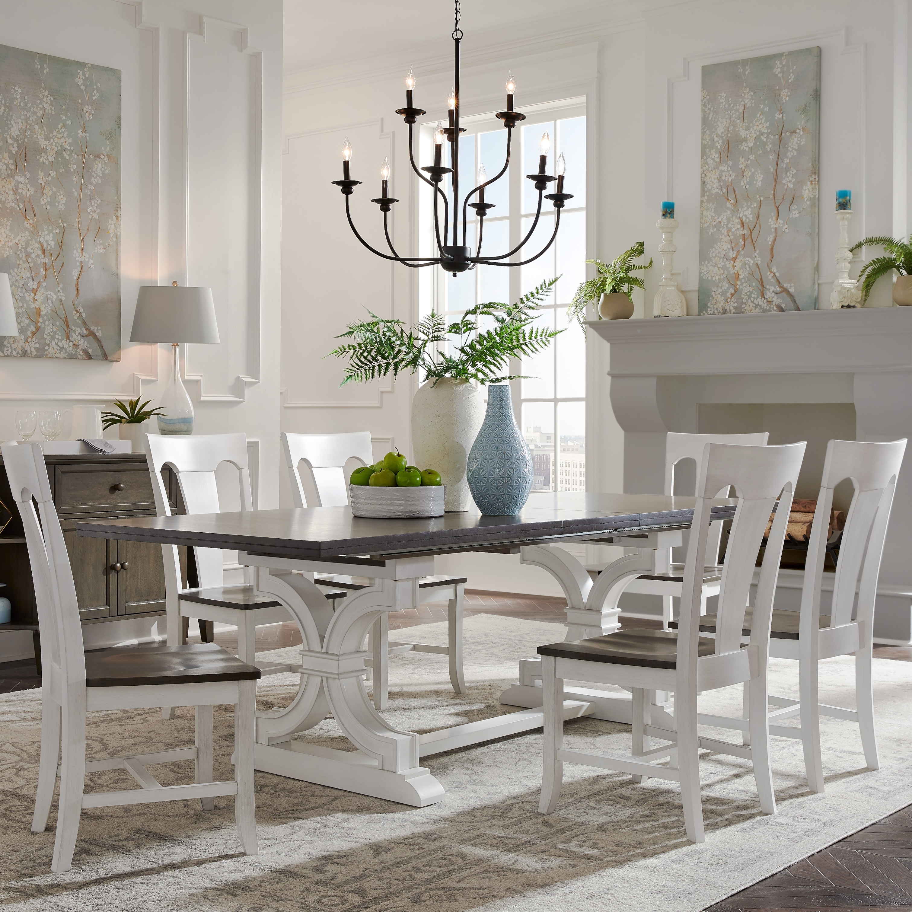 Farmhouse Dining Table with Shaker Legs