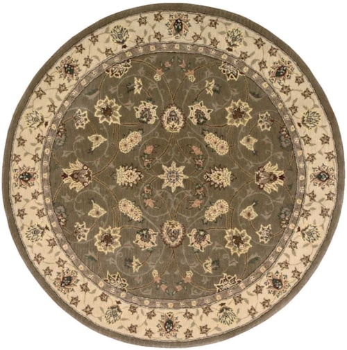 4'  Olive Round Rug