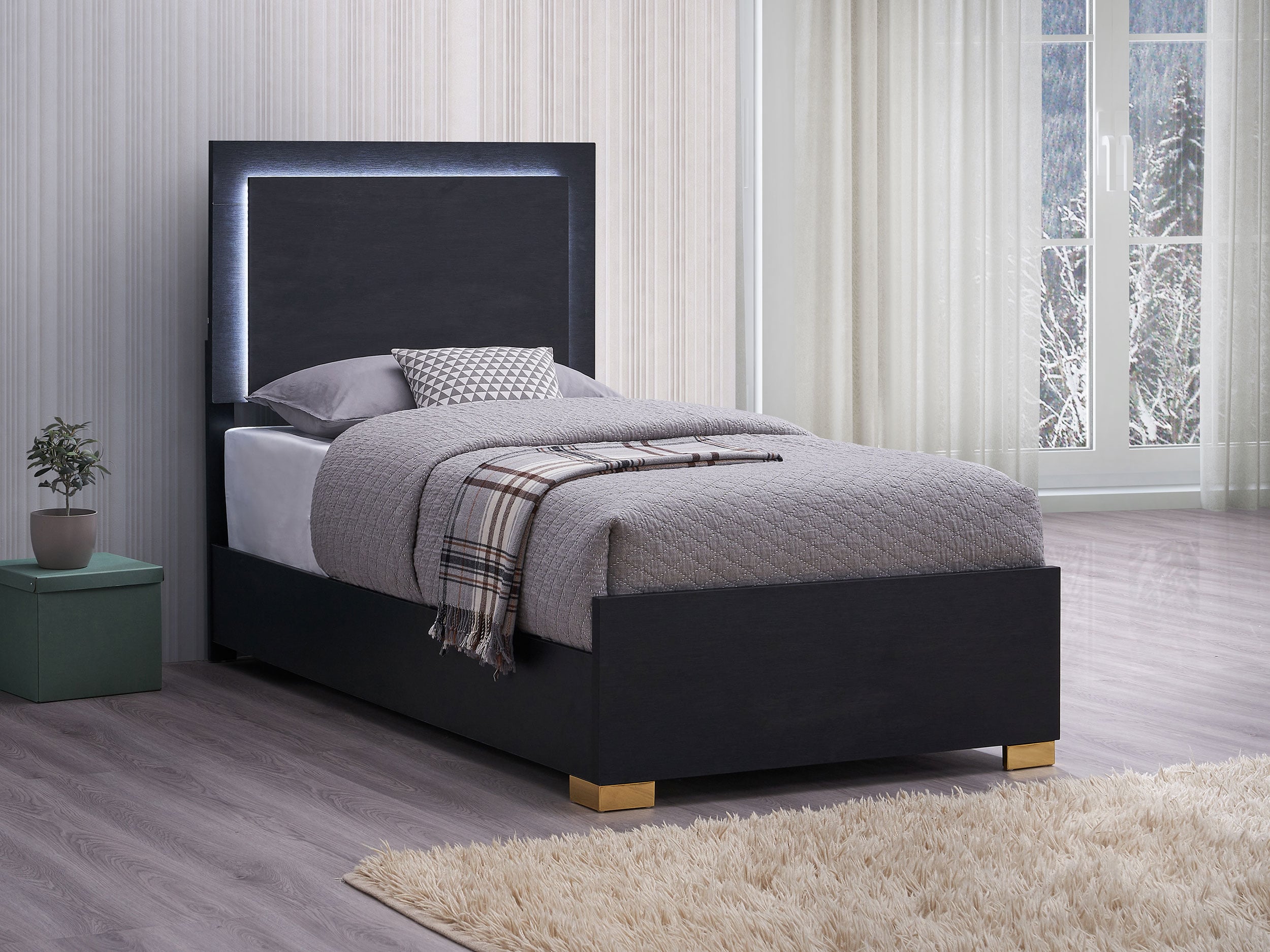 Marceline LED Panel Bed