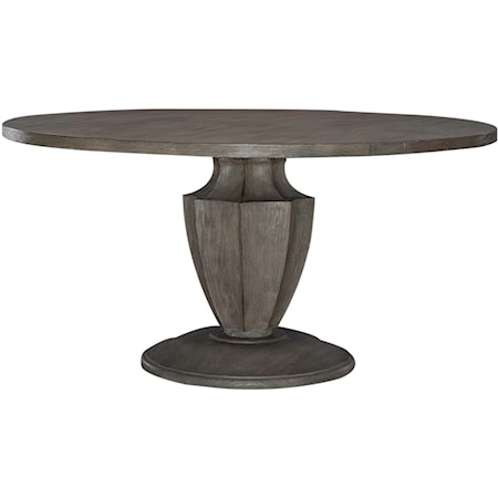 Transitional Pedestal Dining Table