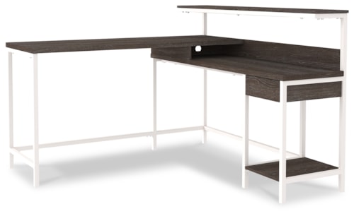 Home Office L-Desk With Storage