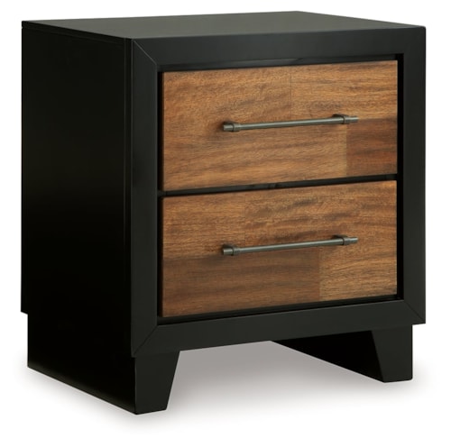 Two-Tone 2-Drawer Nightstand